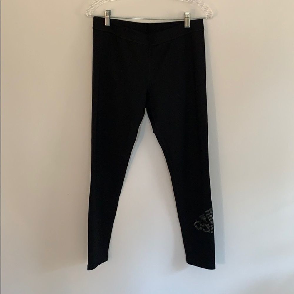 Adidas women’s leggings with reflective logo